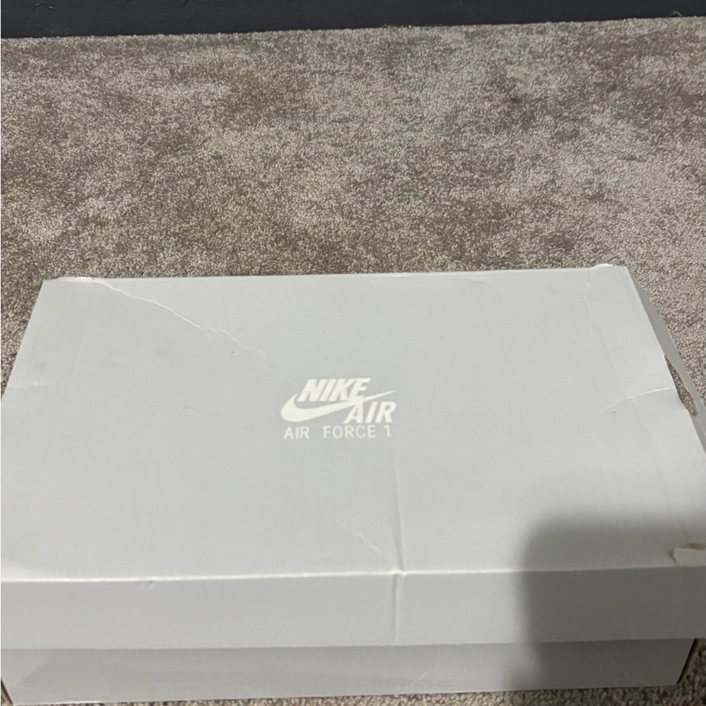 Nike White Air Force 1 Shoebox with Logo